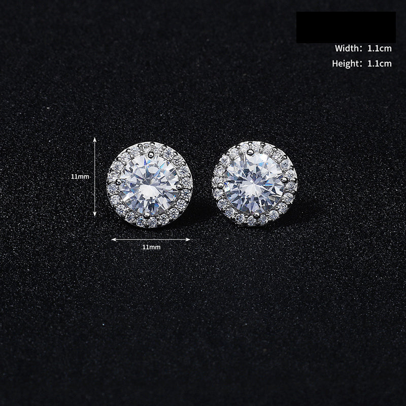 Venta al por mayor Aretes Zircon Niña Aretes Ins Out Diario Versátil OLY-ES-HX001